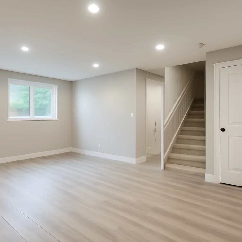 Finished basement renovation project in Maple Ridge, BC