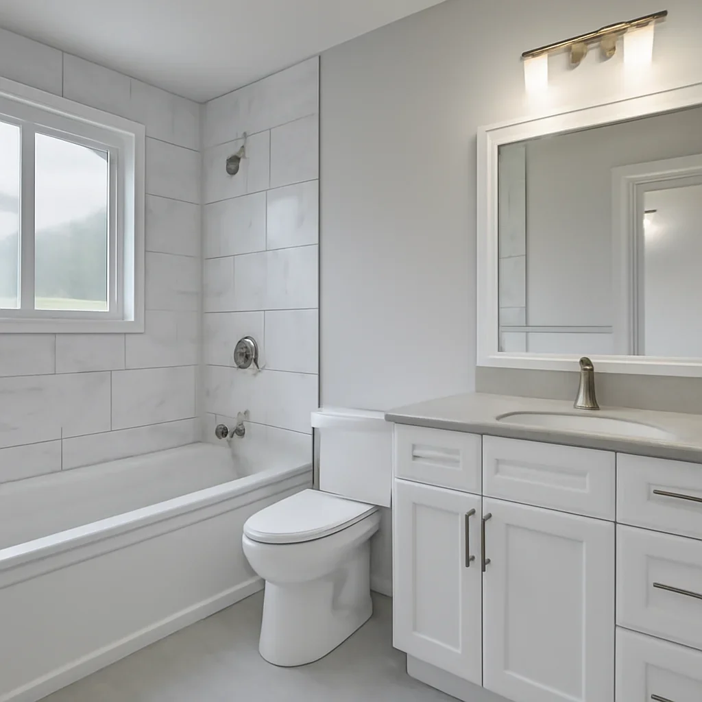 Finished bathroom renovation project in Abbotsford, BC