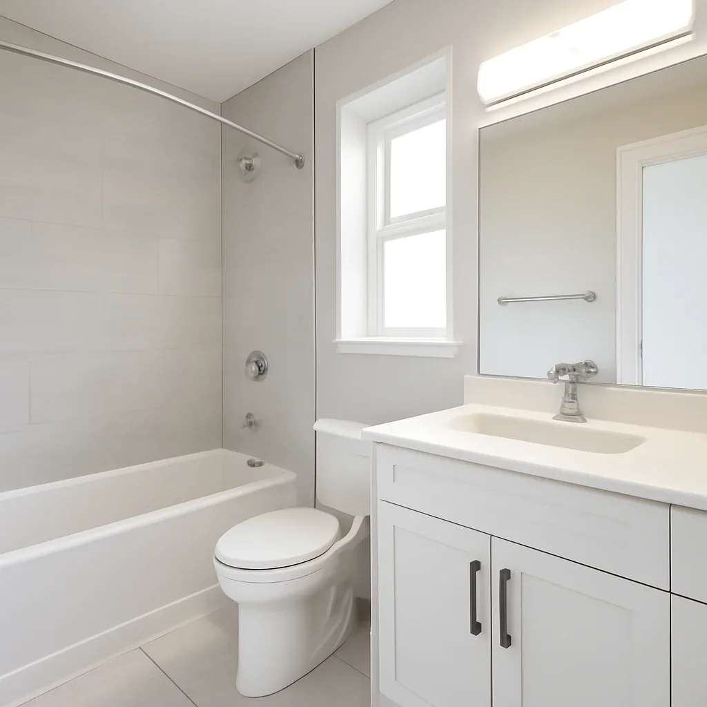 Finished bathroom renovation project in Burnaby, BC