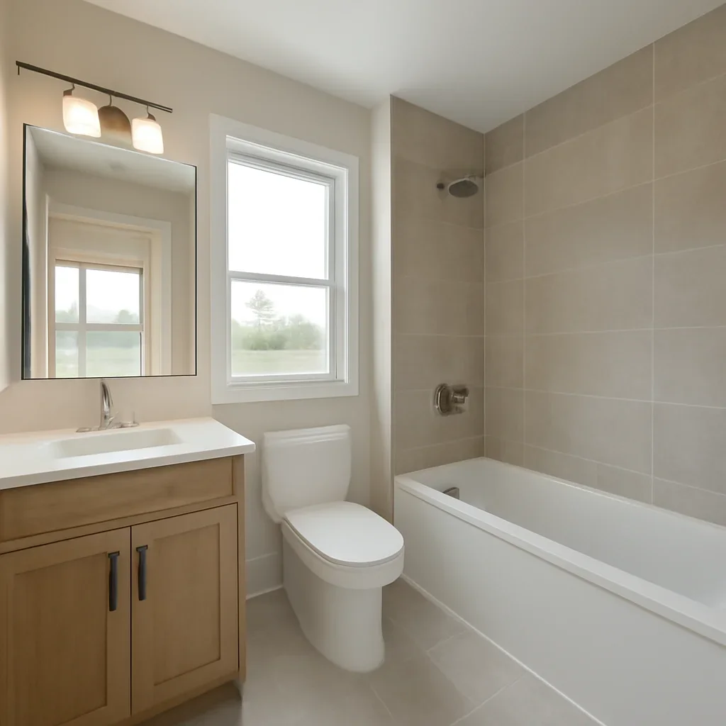 Finished bathroom renovation project in Kelowna, BC