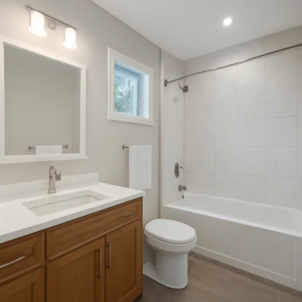 Finished bathroom renovation project in Nanaimo, BC