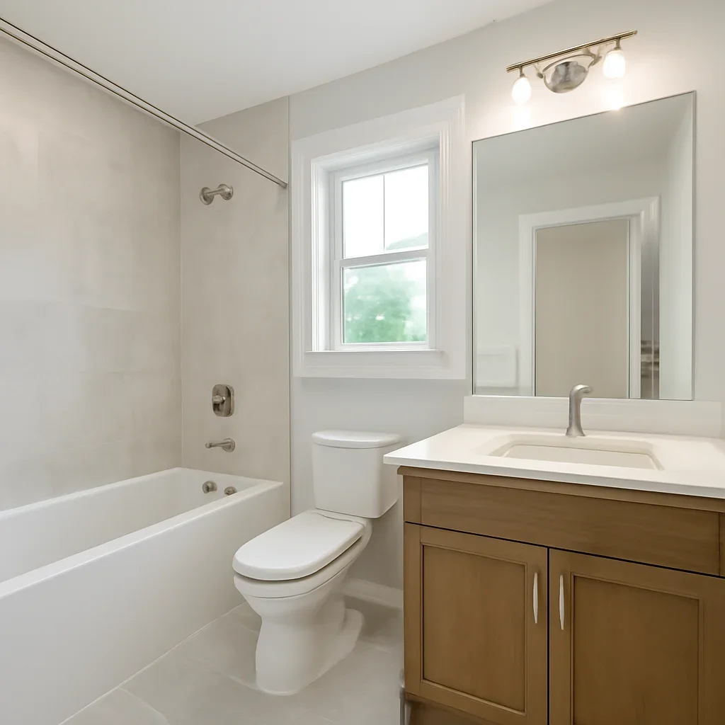 Finished bathroom renovation project in Port Coquitlam, BC