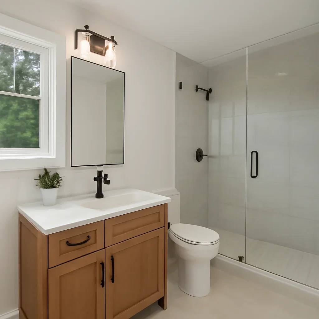 Finished bathroom renovation project in Port Moody, BC