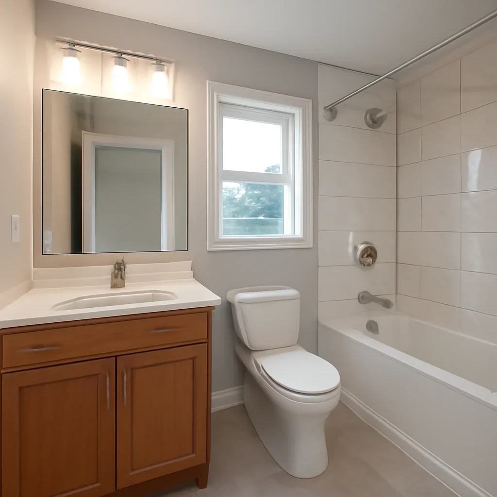 Finished bathroom renovation project in Prince George, BC