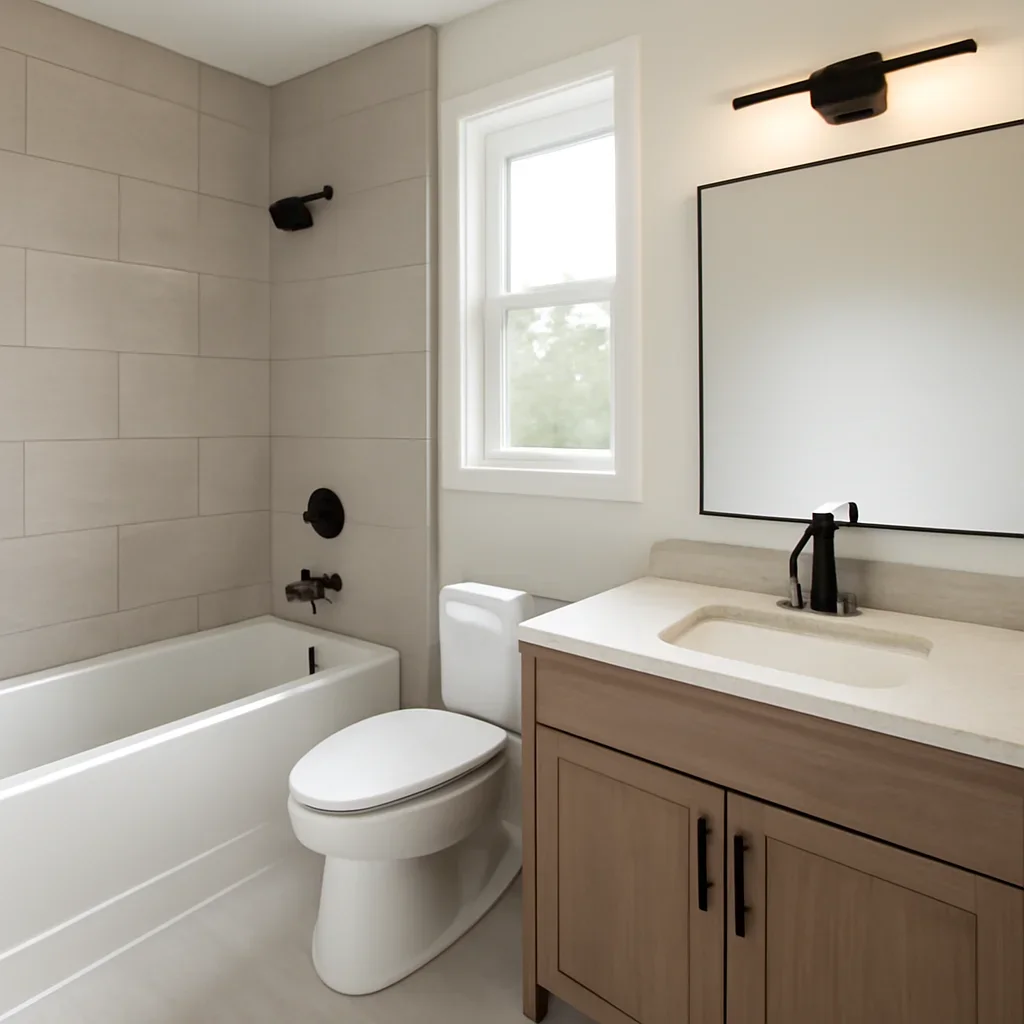 Finished bathroom renovation project in Vernon, BC