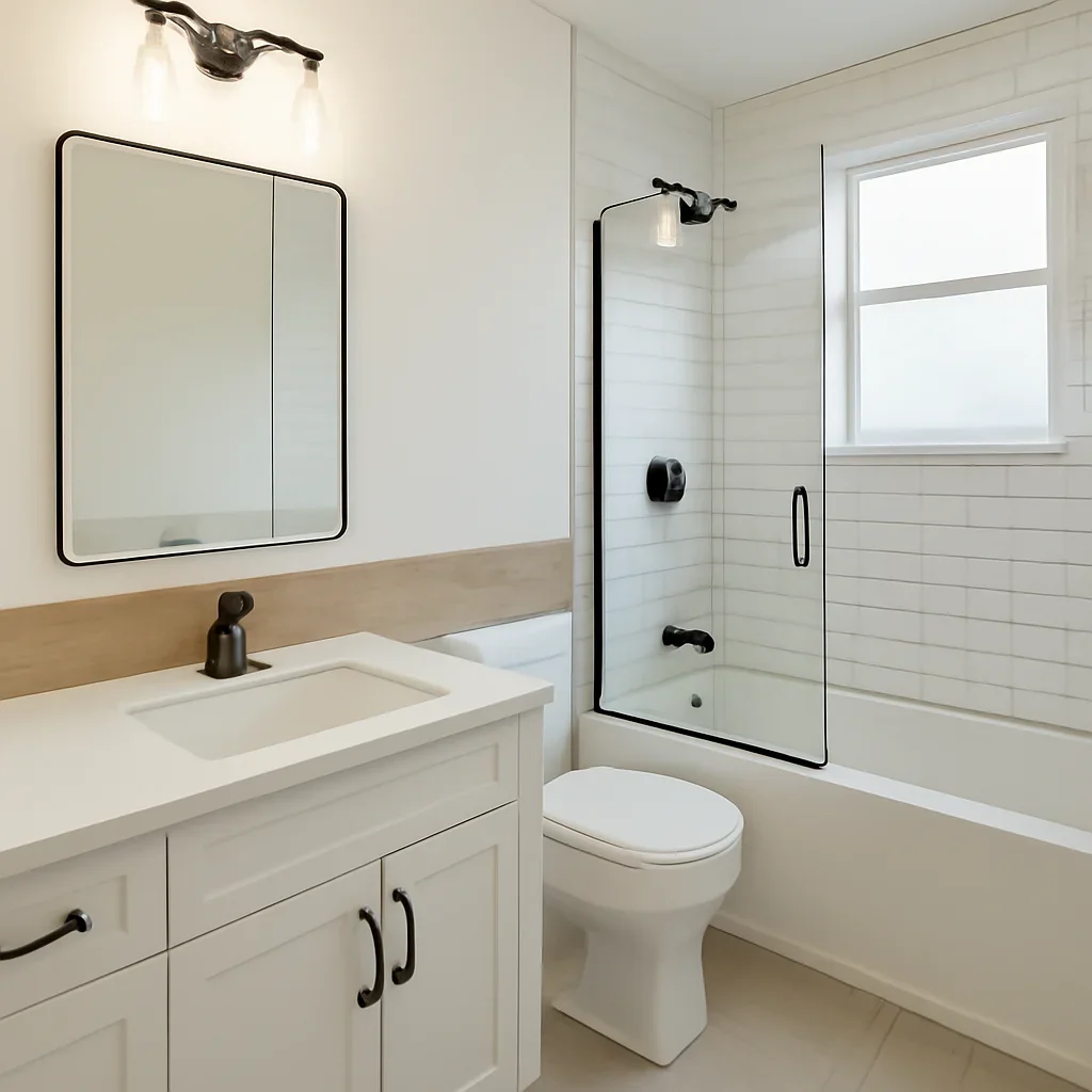 Finished bathroom renovation project in Victoria, BC