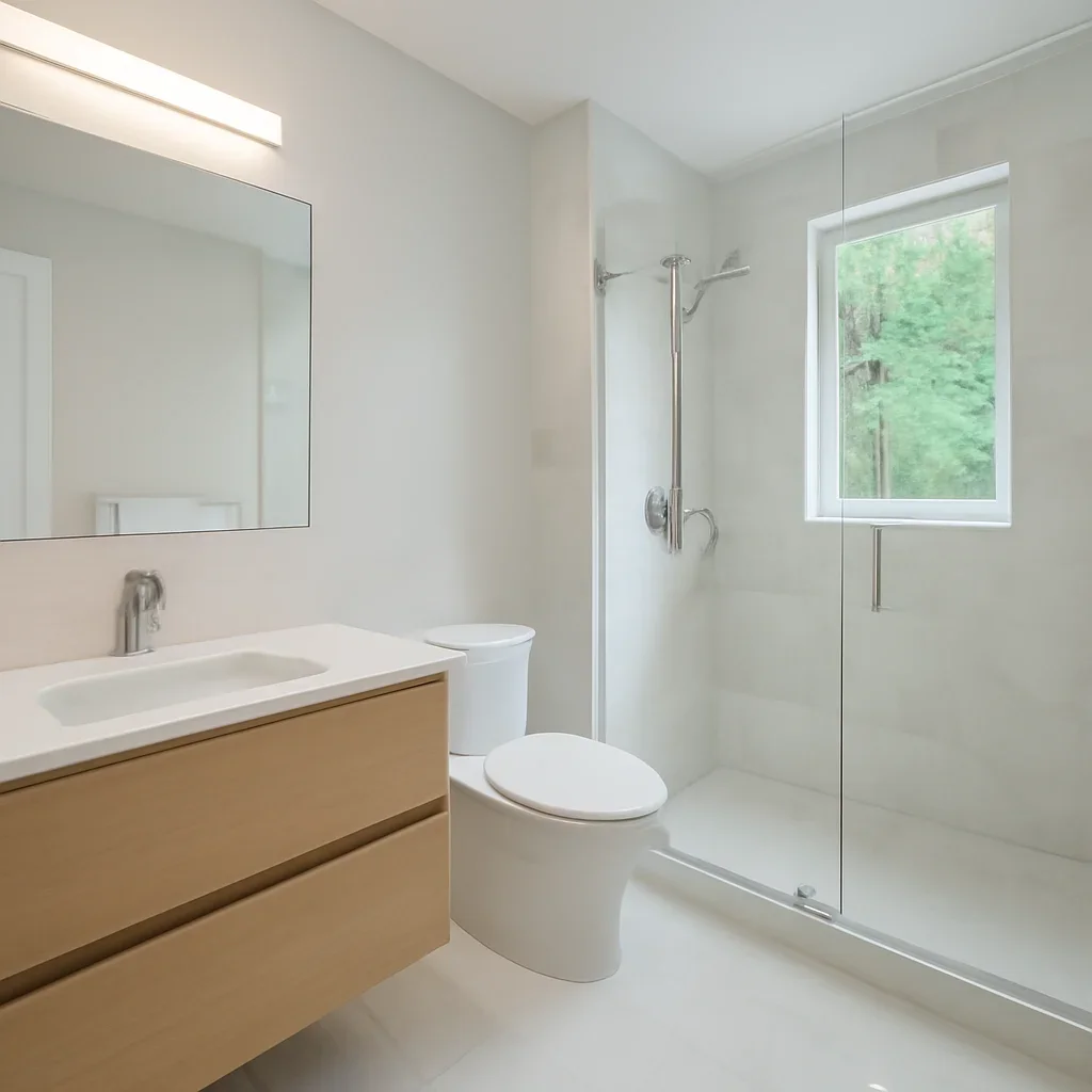 Finished bathroom renovation project in West Vancouver, BC