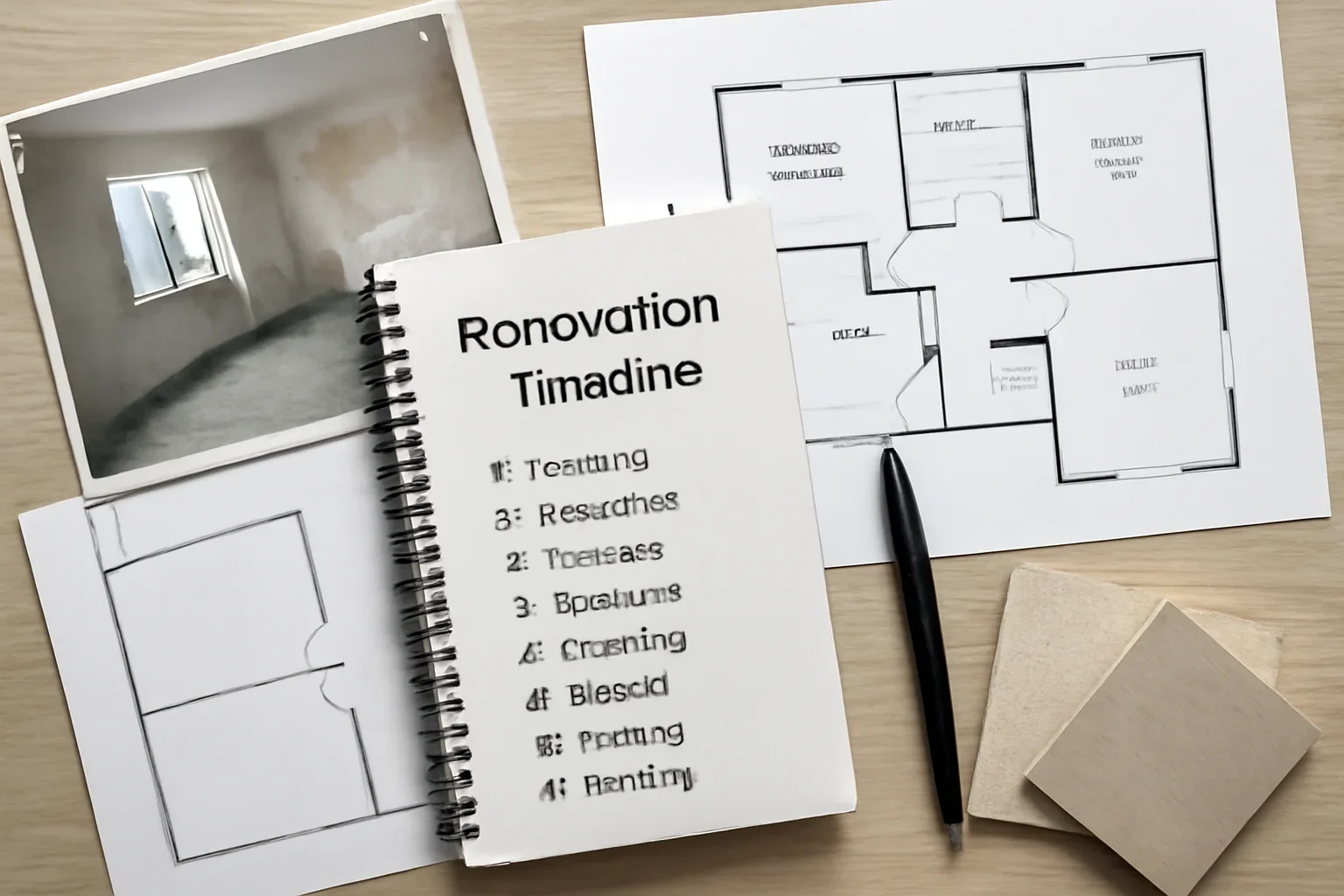 Full Home Renovation Timeline and Phases editorial planning image