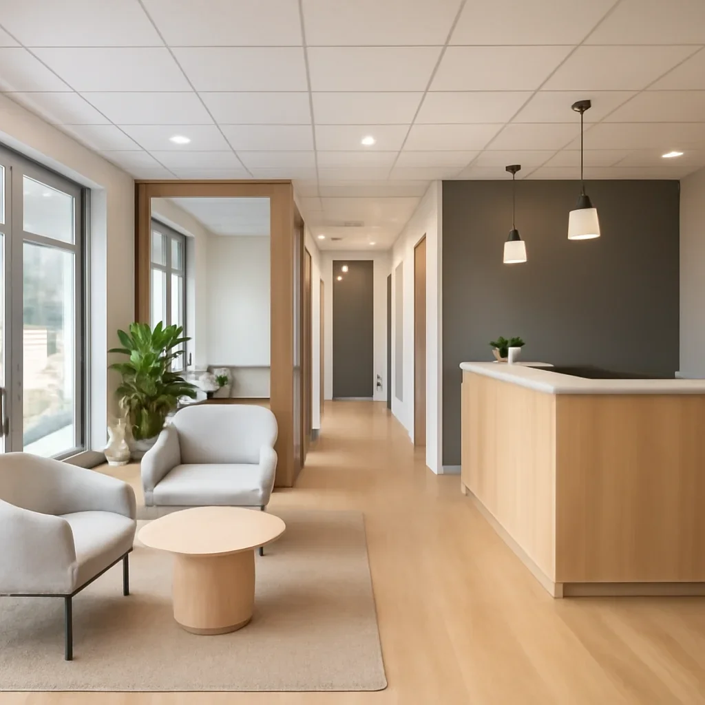 Updated commercial interior designed for staff flow and customer experience