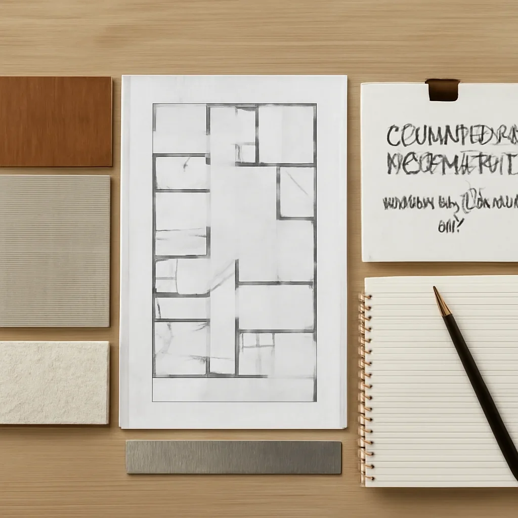 Commercial Renovation planning materials for a project in North Vancouver, BC