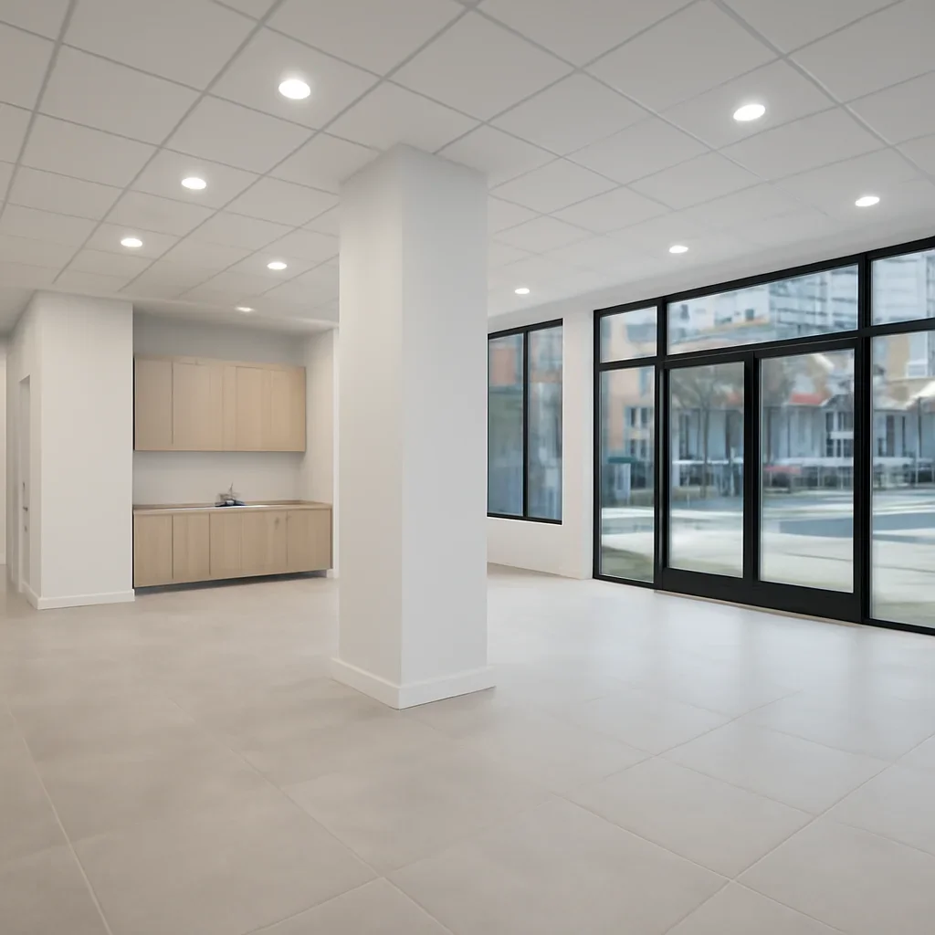 Finished commercial renovation project in Vancouver, BC