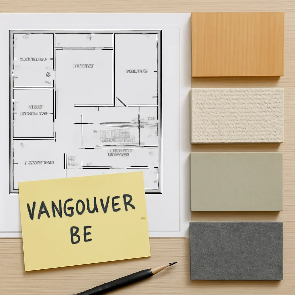 Commercial Renovation planning materials for a project in Vancouver, BC