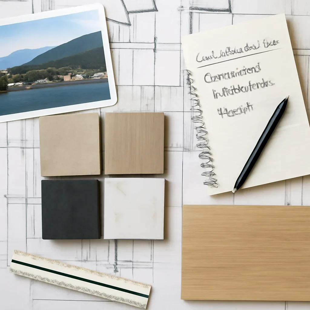 Commercial Renovation planning materials for a project in West Vancouver, BC