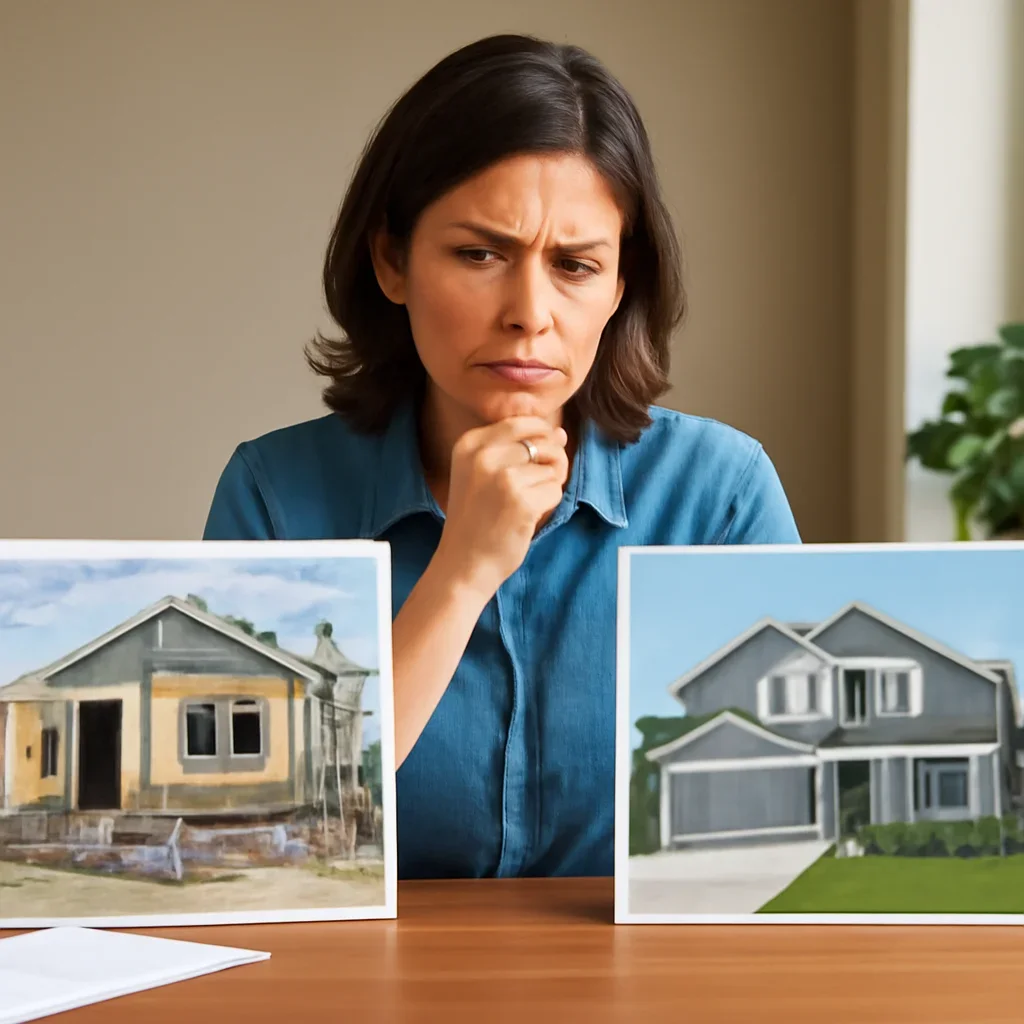 Homeowner reviewing renovate vs move options before choosing a path