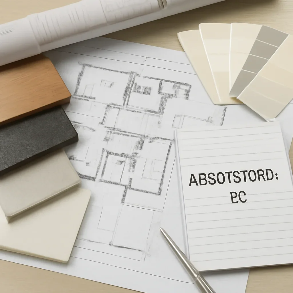 Home Renovation planning materials for a project in Abbotsford, BC