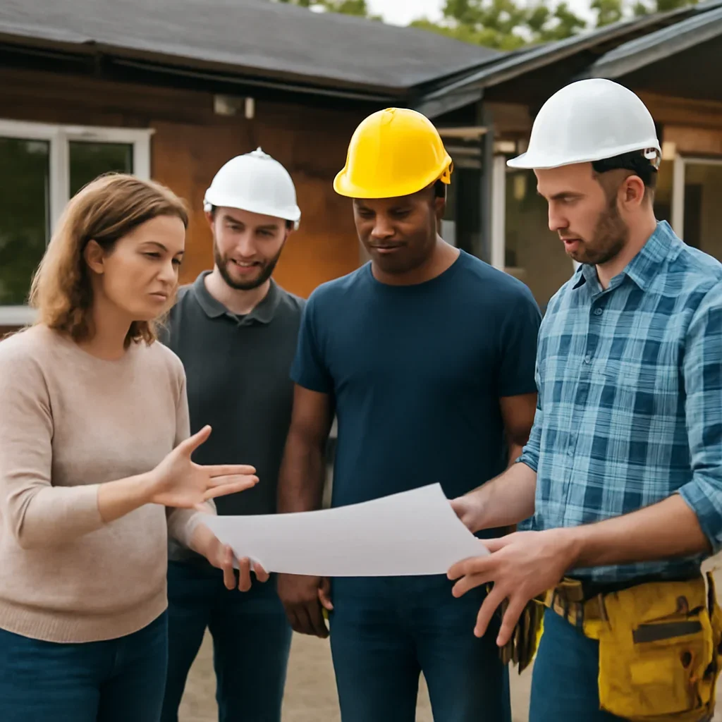 Renovation team discussing home renovation scope for a Chilliwack property