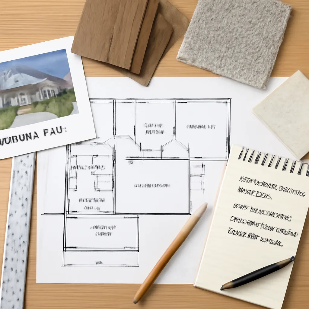 Home Renovation planning materials for a project in Nanaimo, BC