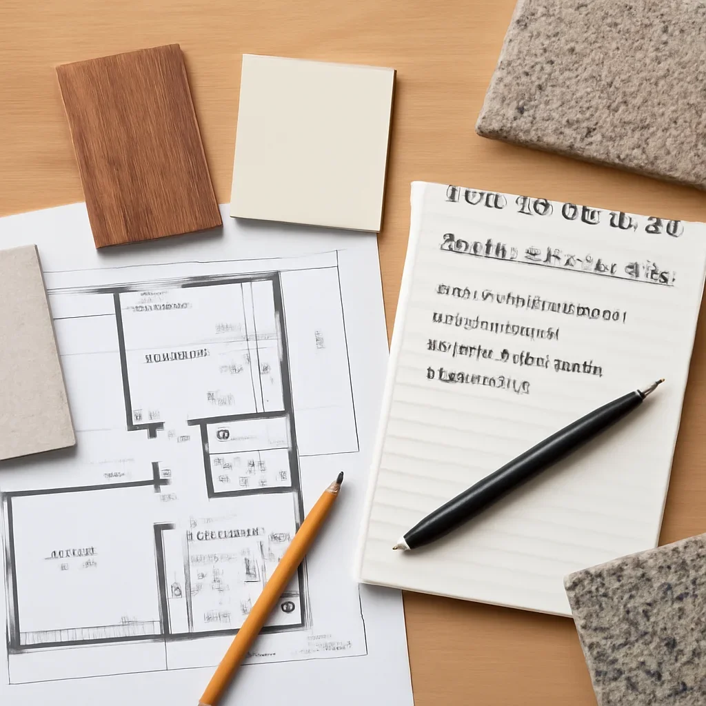 Home Renovation planning materials for a project in North Vancouver, BC