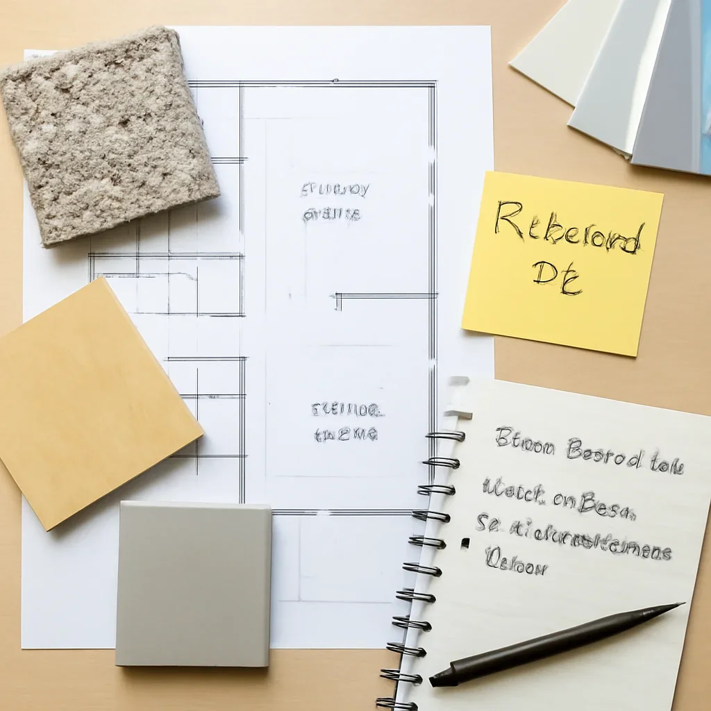 Home Renovation planning materials for a project in Richmond, BC