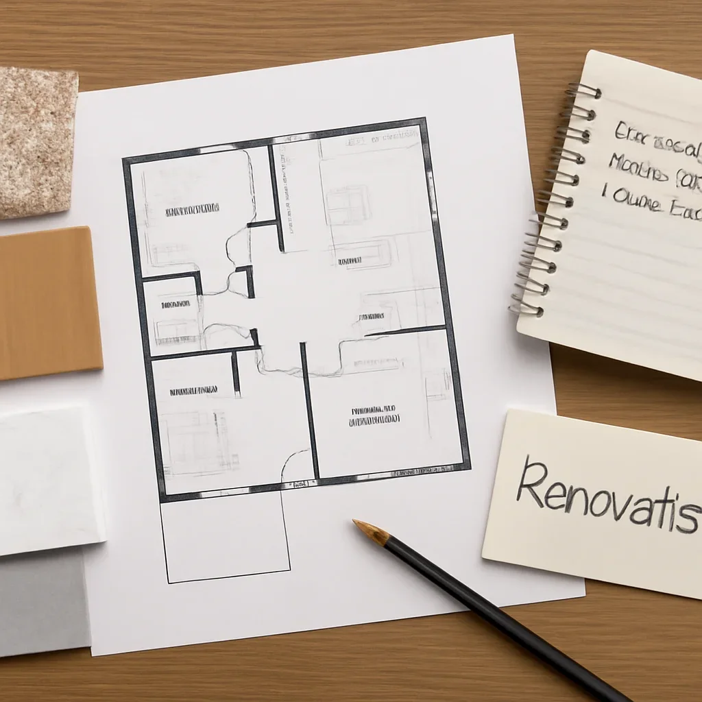 Home Renovation planning materials for a project in Vancouver, BC