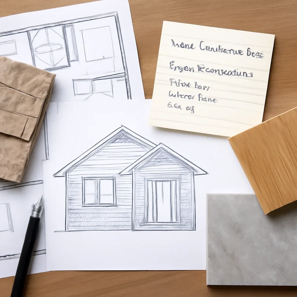 Home Renovation planning materials for a project in West Vancouver, BC