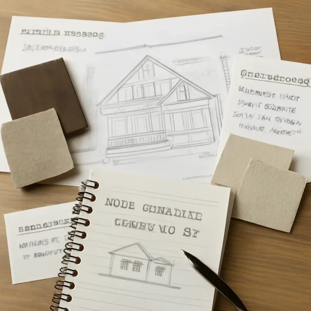 Home Renovation planning materials for a project in Whistler, BC