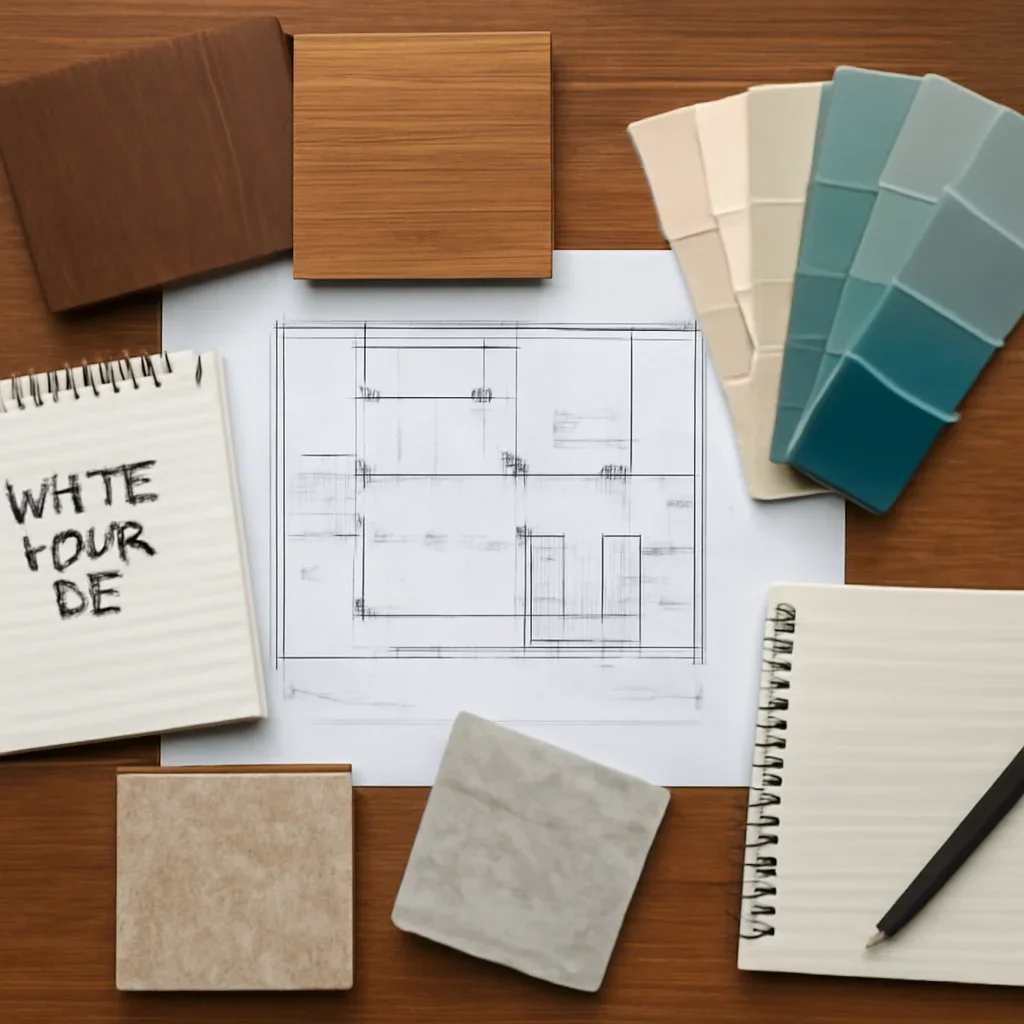 Home Renovation planning materials for a project in White Rock, BC
