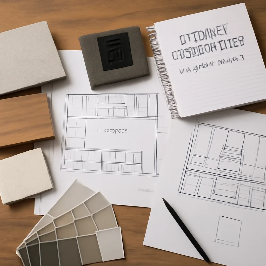 Kitchen Renovation planning materials for a project in Kamloops, BC