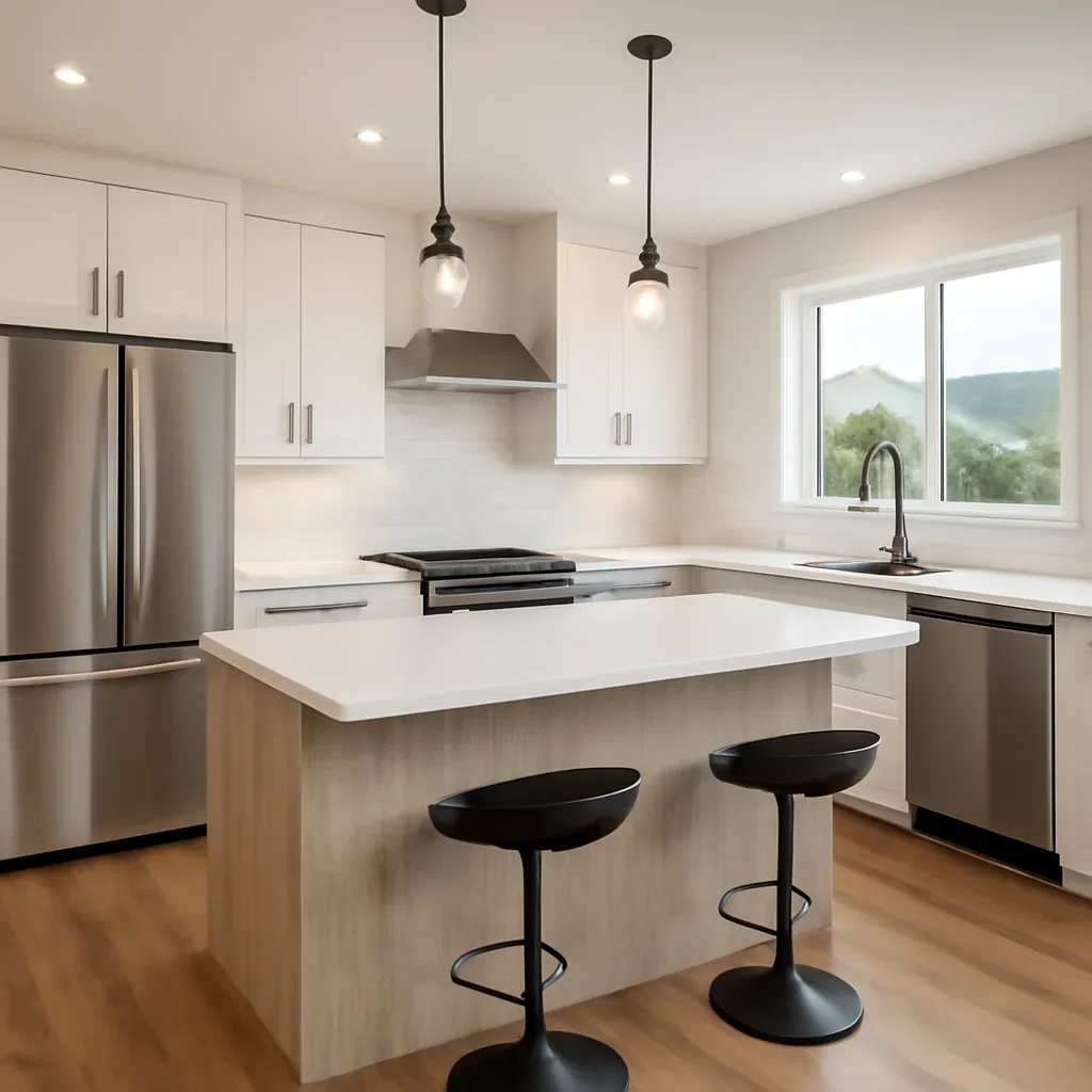 Finished kitchen renovation project in Kelowna, BC
