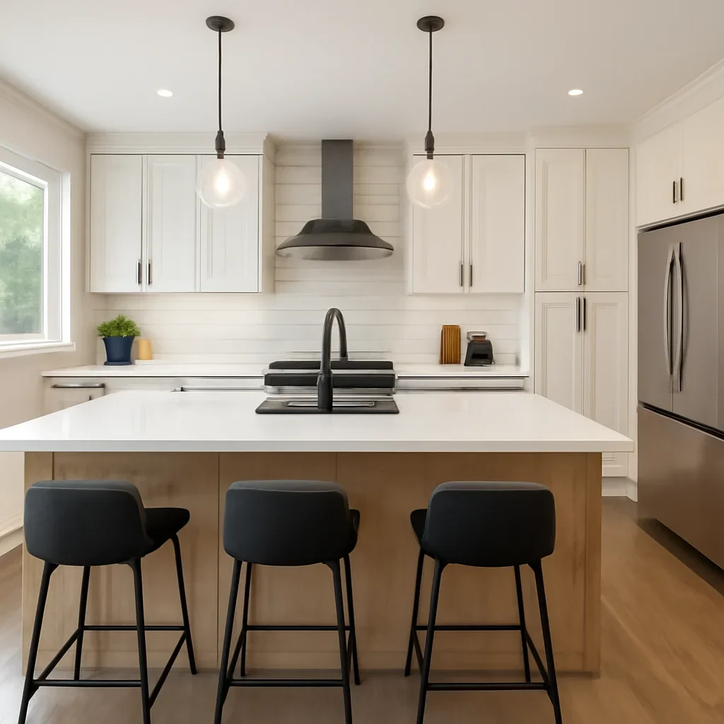 Finished kitchen renovation project in Langley, BC