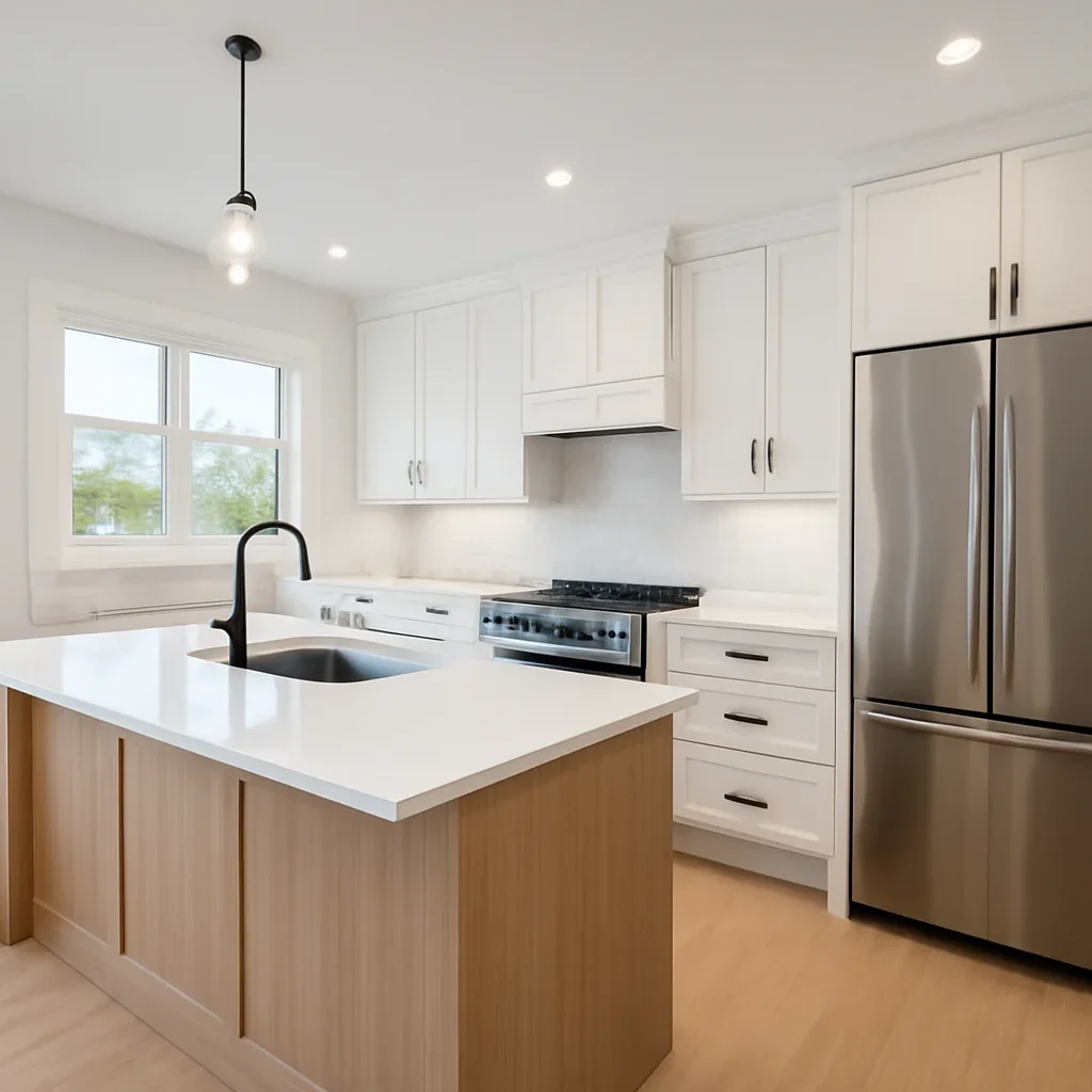 Finished kitchen renovation project in Richmond, BC
