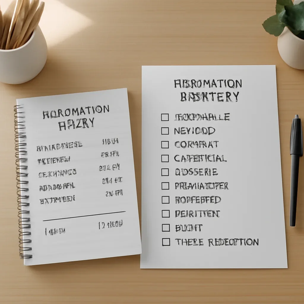 Prepared renovation budget notes for a basement renovation project